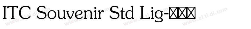 ITC Souvenir Std Lig字体转换
